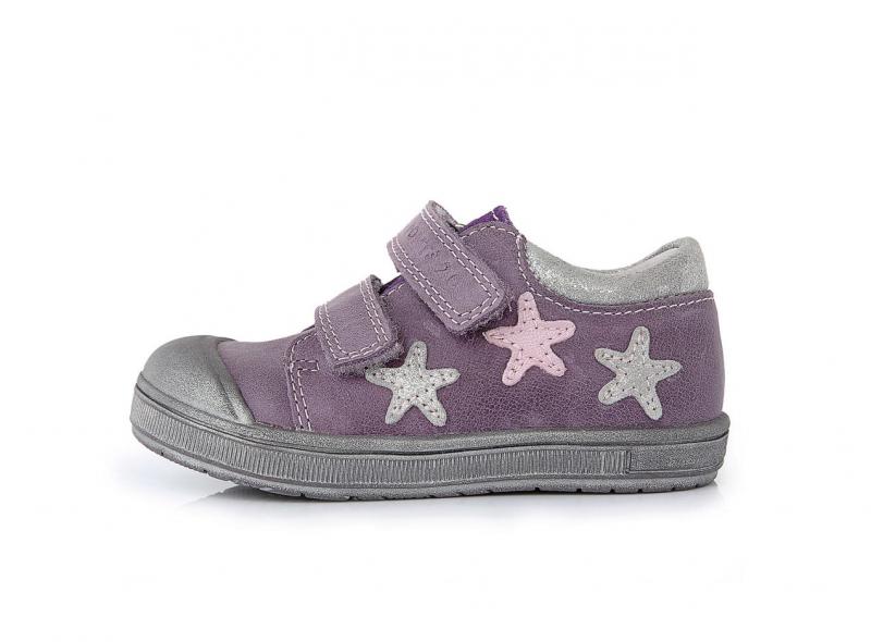 PONTE detské topánky na suchý zips pre dievčatá (so supináciou) fialovo striebornej farby 22-27
